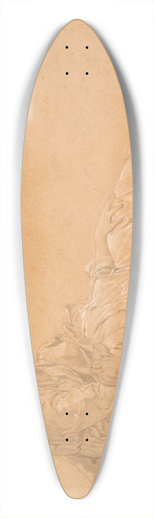 Benet Mercad - Study with figures 39.3 inch art pintail longboard deck