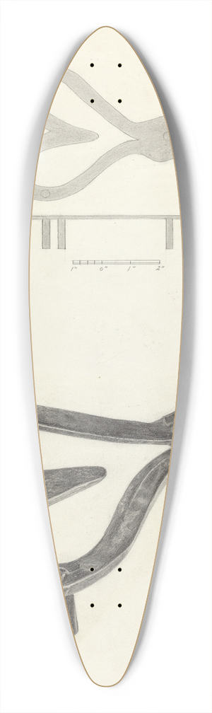 Benjamin Resnick - Flatiron Holder 39.3 inch art pintail longboard deck