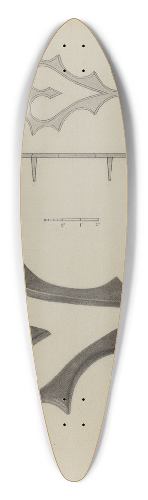 Benjamin Resnick - Flat Iron Holder 39.3 inch art pintail longboard deck