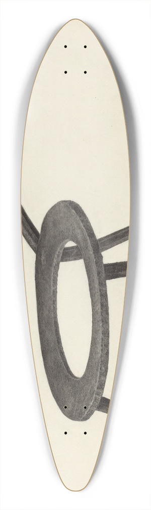 Benjamin Resnick - Pot Trivet 39.3 inch art pintail longboard deck