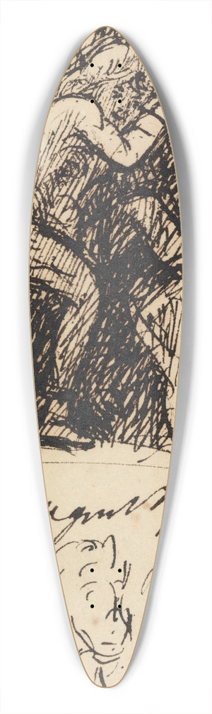 Benjamin Robert Haydon - Study of a figure Sitting 39.3 inch art pintail longboard deck