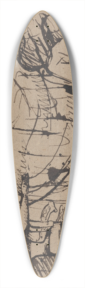 Benjamin Robert Haydon - The Murder of Duncan  Macbeth Stabbing Duncan 39.3 inch art pintail longboard deck