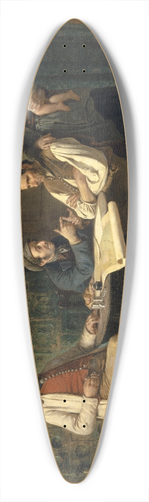 Benjamin Vautier - The Peasant in Debt 39.3 inch art pintail longboard deck