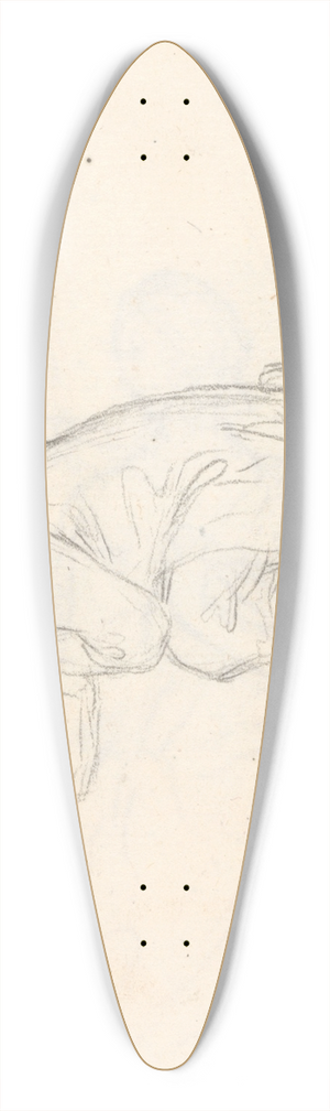 Benjamin West - Sketch 39.3 inch art pintail longboard deck