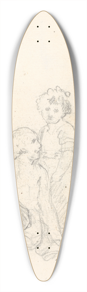 Benjamin West - Sketch 39.3 inch art pintail longboard deck