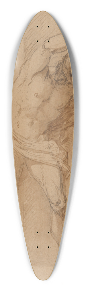 Benjamin West - Study for the Crucifixion 39.3 inch art pintail longboard deck