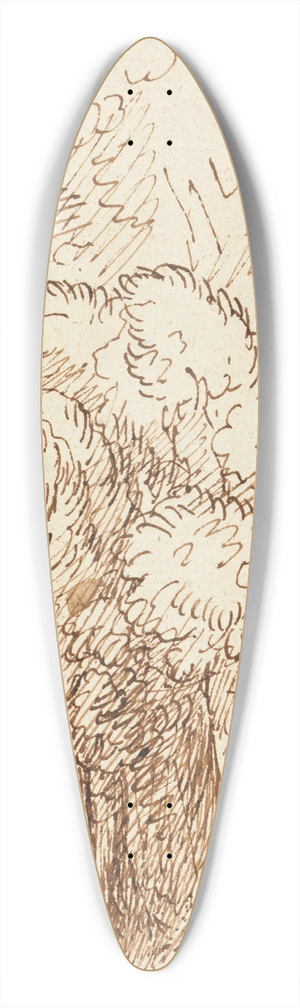 Benjamin West - Study of Trees 39.3 inch art pintail longboard deck