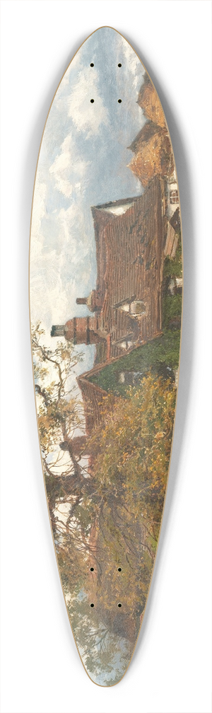 Benjamin Williams Leader - An old Worcester farm, an October day after rain 39.3 inch art pintail longboard deck