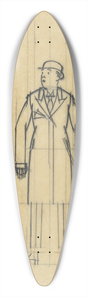 Bernard Boutet de Monvel - Luc resolved to change his life 39.3 inch art pintail longboard deck