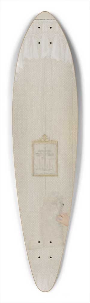 Bernard Boutet de Monvel - Sylvie et son Chien Champagne 39.3 inch art pintail longboard deck