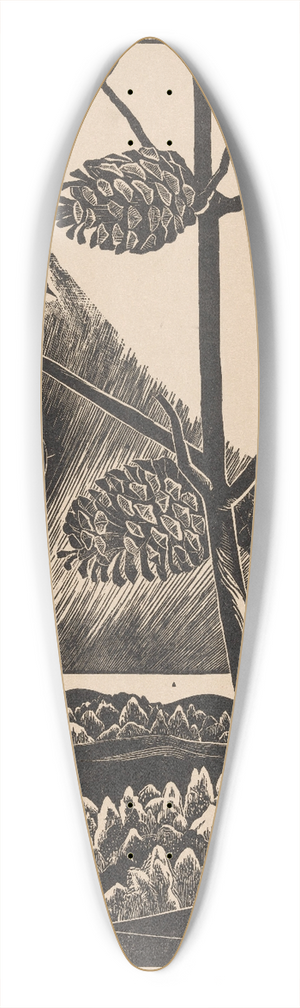 Bernard Essers - Dennentak 39.3 inch art pintail longboard deck