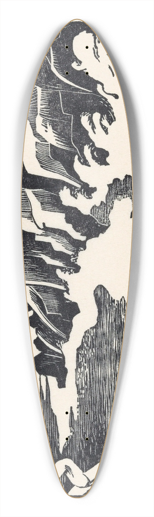 Bernard Essers - Rotskust bij Saint-Raphal 39.3 inch art pintail longboard deck