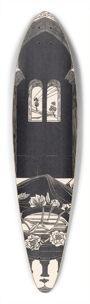 Bernard Essers - Wakende vrouw 39.3 inch art pintail longboard deck