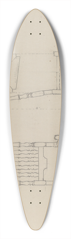 Bernard Gussow - Chair 39.3 inch art pintail longboard deck