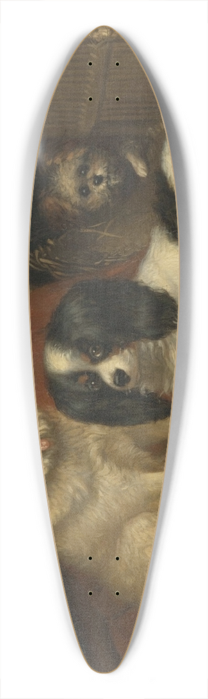 Bernard te Gempt - A Sheepdog, a King Charles Spaniel, and a Terrier 39.3 inch art pintail longboard deck