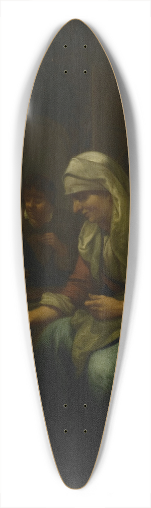 Bernardus van Schijndel - Woman making pancakes 39.3 inch art pintail longboard deck