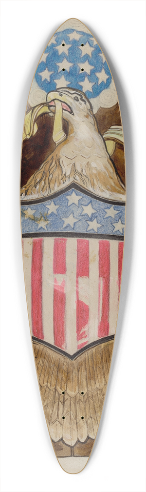 Bernard Westmacott - Eagle Emblem 39.3 inch art pintail longboard deck
