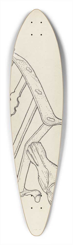 Bernard Westmacott - Flatiron Holder 39.3 inch art pintail longboard deck