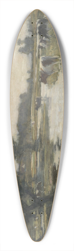 Bertram Priestman - Flooded meadows 39.3 inch art pintail longboard deck