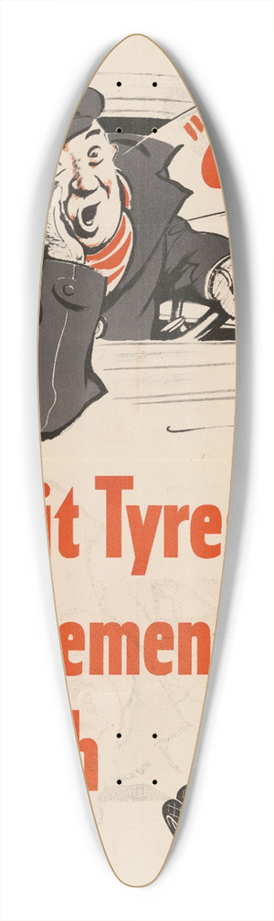 Bert Thomas - Submit Tyres for Replacement When Smooth 39.3 inch art pintail longboard deck