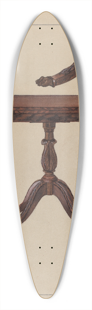Bessie Forman - Card Table 39.3 inch art pintail longboard deck