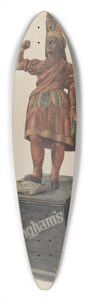 Beverly Chichester - Cigar Store Indian 39.3 inch art pintail longboard deck