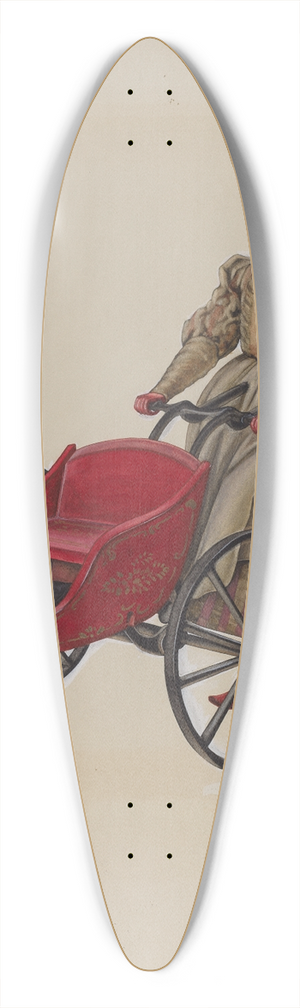 Beverly Chichester - Go-Cart and Doll 39.3 inch art pintail longboard deck