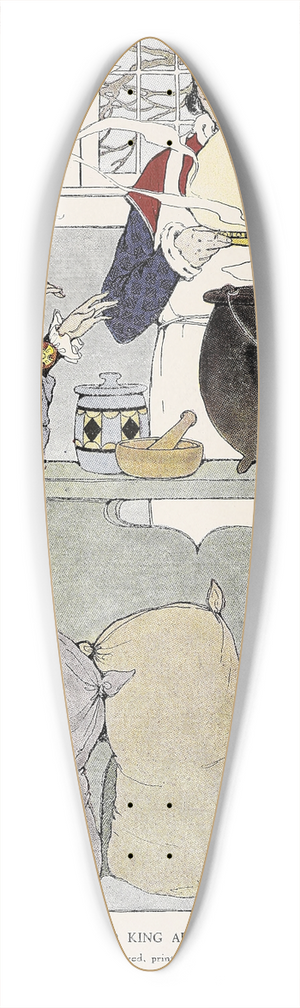 Blanche Fisher Wright - Good King Author 39.3 inch art pintail longboard deck