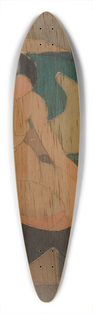 Blanche Lazzell - Black Fish 39.3 inch art pintail longboard deck