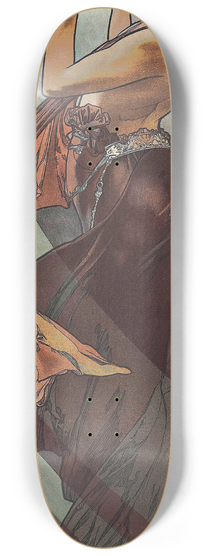 Alphonse Mucha - toile Polaire 8.25 inch art skate deck