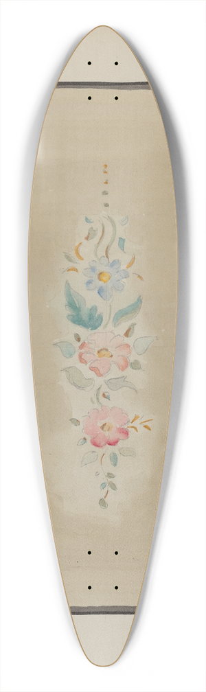 Blanche Waterbury - Panel from Hall Lantern 39.3 inch art pintail longboard deck