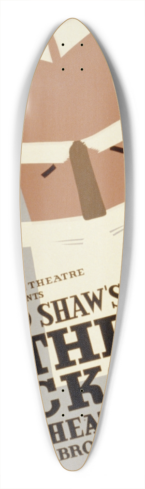B. Lassen - Bernard Shaws On the rocks 39.3 inch art pintail longboard deck