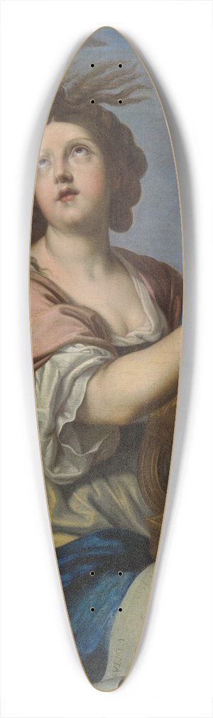 Bolognese School - Muse Playing Her Lyre 39.3 inch art pintail longboard deck