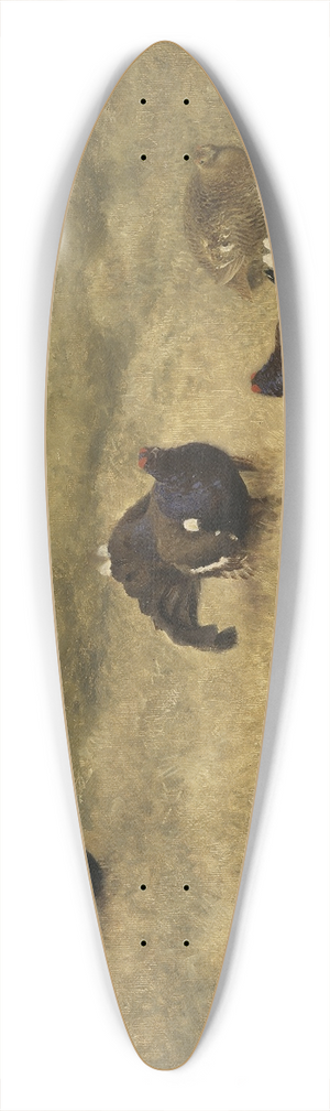 Bruno Liljefors - Blackgame in Springtime 39.3 inch art pintail longboard deck