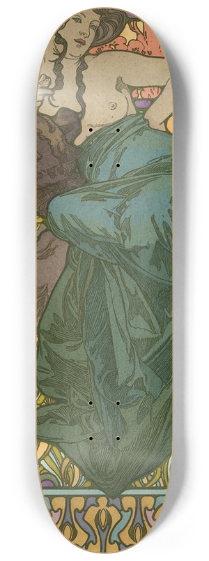 Alphonse Mucha - Untitled 8.25 inch art skate deck