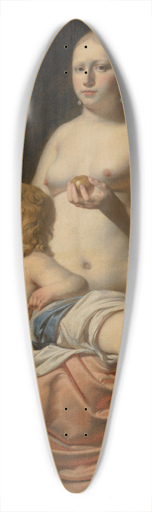 Caesar Van Everdingen - Venus and Cupid 39.3 inch art pintail longboard deck
