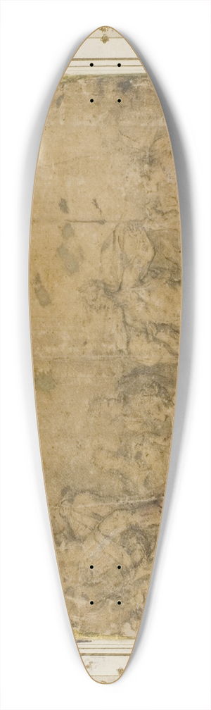 Camillo Boccaccino - Judgment of Solomon 39.3 inch art pintail longboard deck