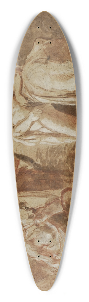 Camillo Procaccini - Mercury and Argus 39.3 inch art pintail longboard deck