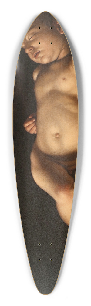 Caravaggio - Sleeping Cupid 39.3 inch art pintail longboard deck