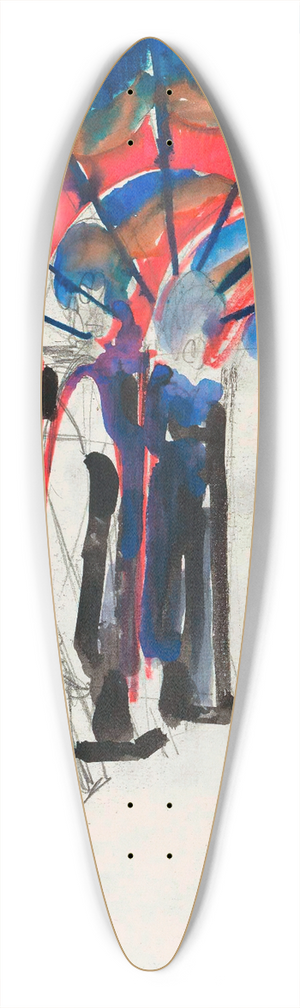 Carel Adolph Lion Cachet - Architectuurstudie 39.3 inch art pintail longboard deck