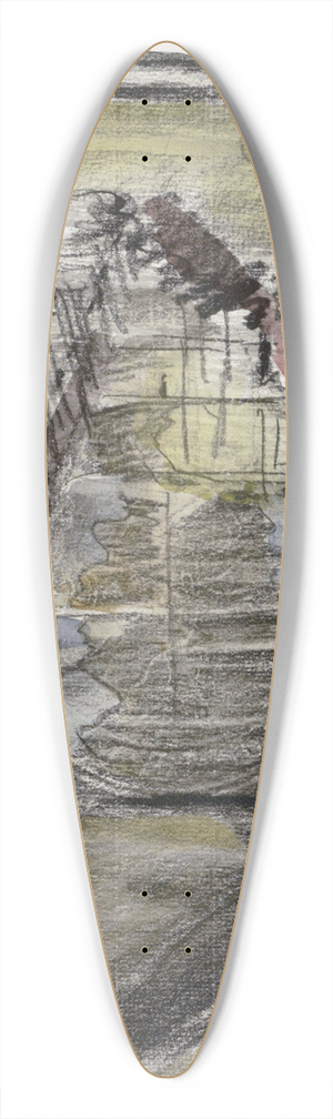 Carel Adolph Lion Cachet - Studie 39.3 inch art pintail longboard deck