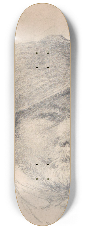 Jan Willem Rosier - Head of a Man 8.25 inch art skate deck