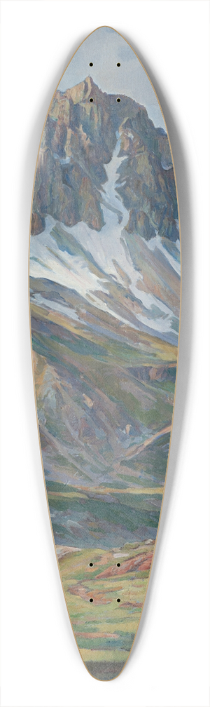 Carl Albert von Salis - Mount Lagrev 39.3 inch art pintail longboard deck