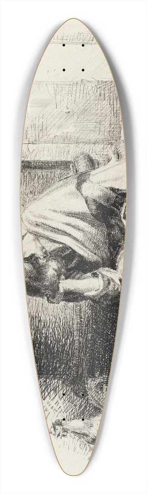 Carl Bloch - Den angrende Peter 39.3 inch art pintail longboard deck