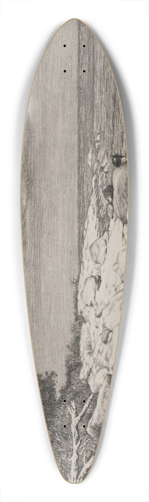Carl Bloch - Stenet Strandbred 39.3 inch art pintail longboard deck