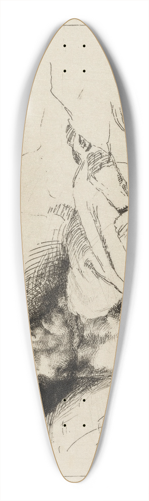 Carl Bloch - The sick old man 39.3 inch art pintail longboard deck