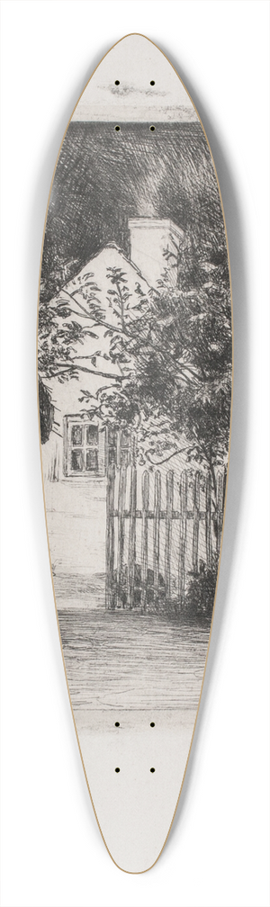 Carl Bloch - The two houses and the fruit tree 39.3 inch art pintail longboard deck