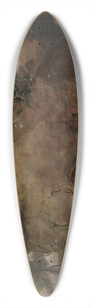 Carl Borromus Andreas Ruthart - Zwei Tiger, einen Hirsch reiend 39.3 inch art pintail longboard deck