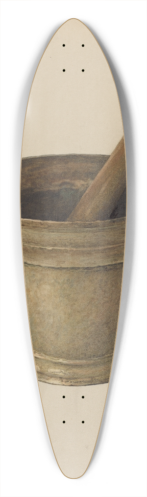 Carl Buergerniss - Brass Mortar and Pestle 39.3 inch art pintail longboard deck