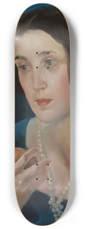 Jan Wydra - Portrait of a woman with an apple 8.25 inch art skate deck